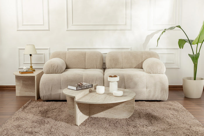 Dimehouse Ronde Salontafel Marmerlook Melamine 85 Cm Orin