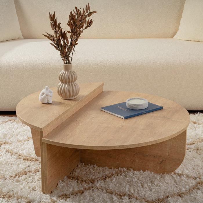 dimehouse Ronde Salontafel Naturel 85 cm Melamine Orin
