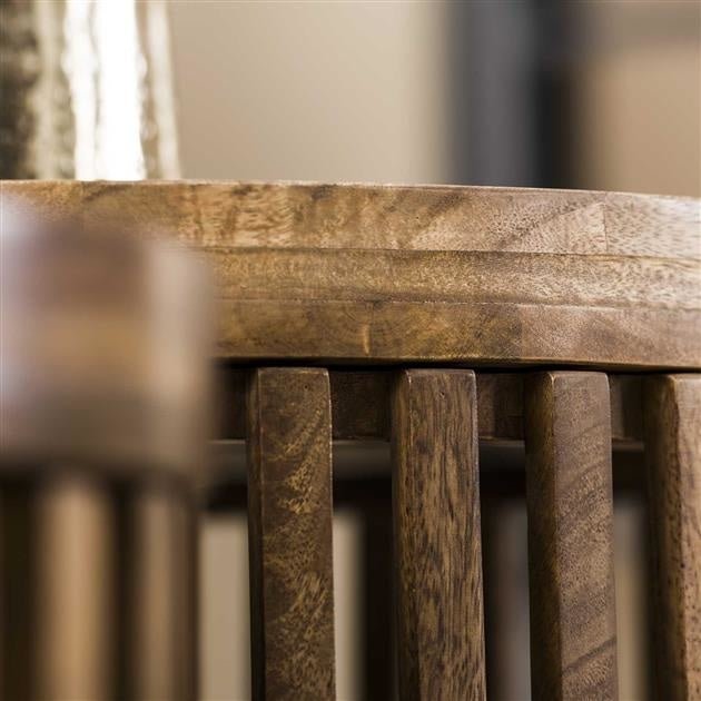 Dimehouse Ronde Salontafel Set Van 2 Tory Mangohout Ø65-Ø50 Cm