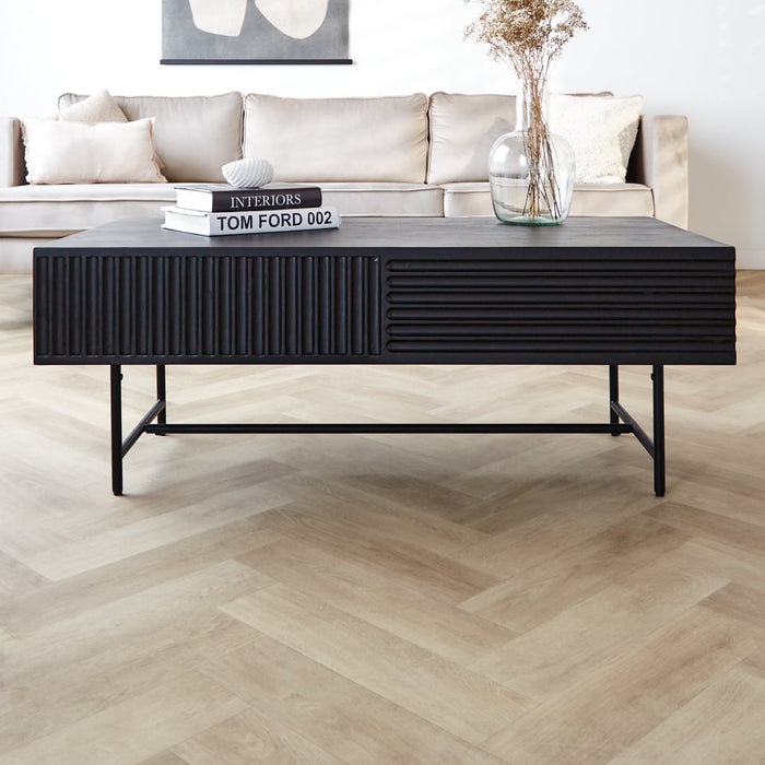 Dimehouse Salontafel Met Opbergruimte Jonas Space Zwart Mangohout 120x60 Cm