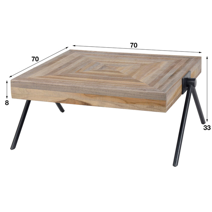 Dimehouse Salontafel Sean Vierkant Teakhout 70x70 Cm