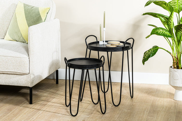 Dimehouse Salontafel Set Van 2 Malu Acaciahout Zwart