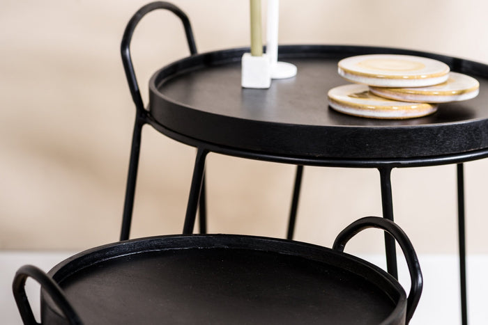 Dimehouse Salontafel Set Van 2 Malu Acaciahout Zwart