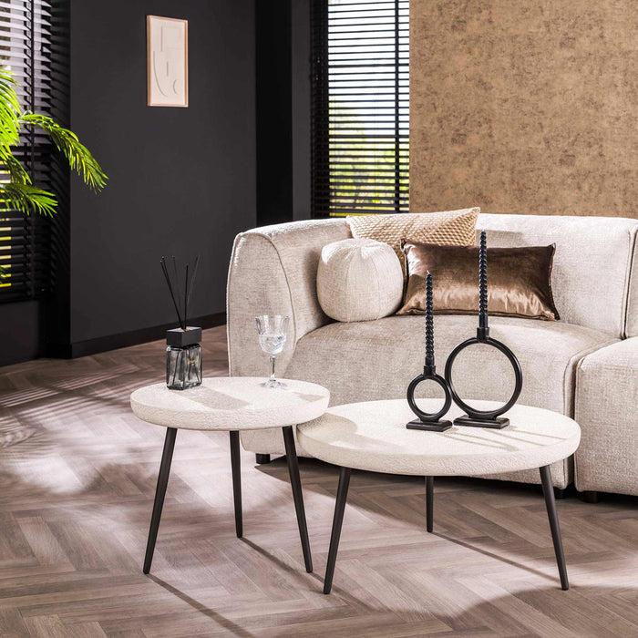 dimehouse Salontafel Set van 2 Sylas Stone Wit Marmer Composiet