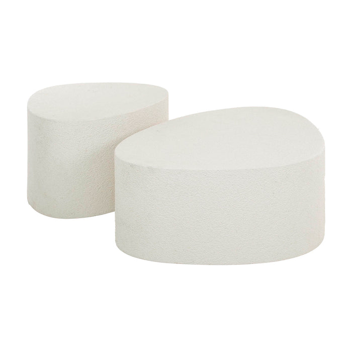 Dimehouse Salontafel Set Van 2 Zaya Driehoekig Marmer Composiet