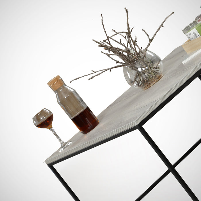 Dimehouse Salontafel Vierkant 75x75 Cm Pola - Grijs Hout Melamine