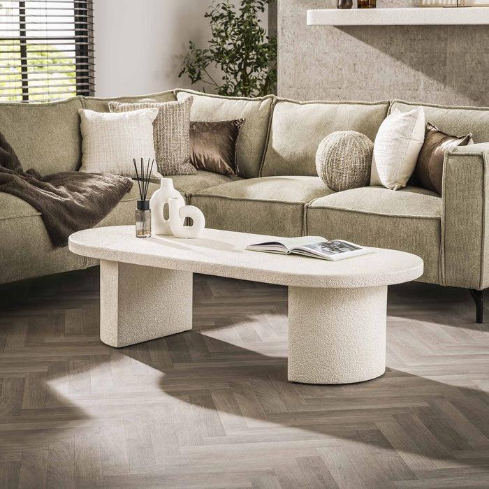 dimehouse Salontafel Zina 150 cm Marmer composiet wit