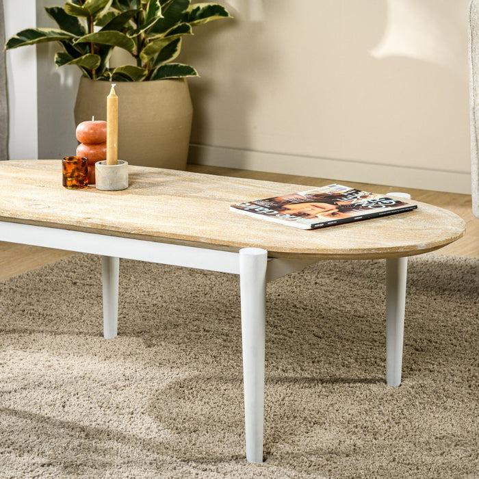 Dimehouse Scandinavische Salontafel Kylie Ovaal Mangohout 120x60 Cm