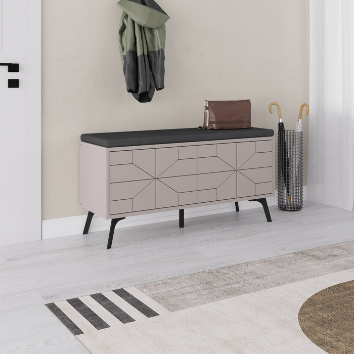 Dimehouse Schoenenkast Dune Bench Mokka Melamine 107x55x35 Cm