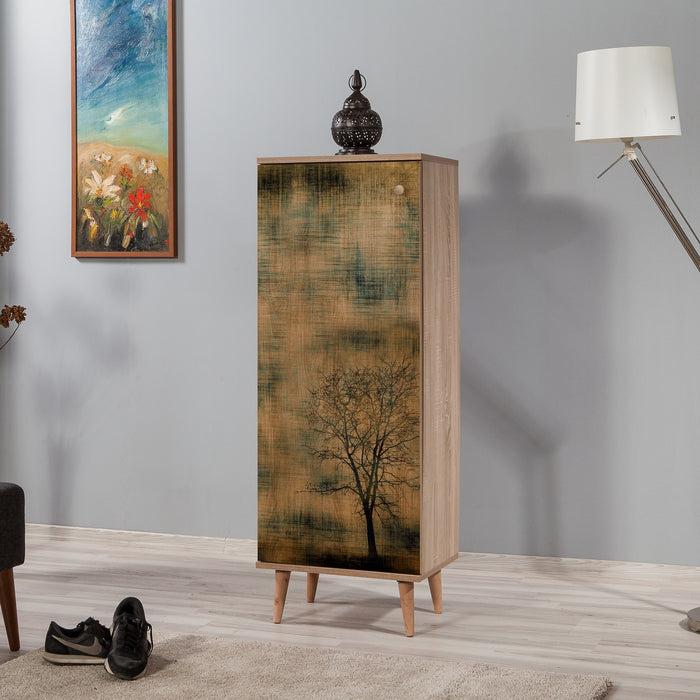 dimehouse Schoenenkast Filinta Sonoma Eik Boom Melamine 50x135x38 cm