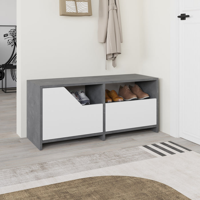 Dimehouse Schoenenkast Nexus Grijs Wit Melamine 105x47x37 Cm