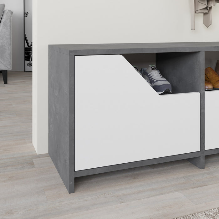 Dimehouse Schoenenkast Nexus Grijs Wit Melamine 105x47x37 Cm