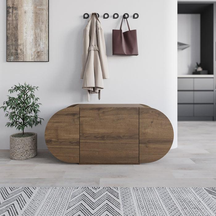 dimehouse Schoenenkast Pozy Shoe Bench Naturel Melamine 110x50x40 4 cm