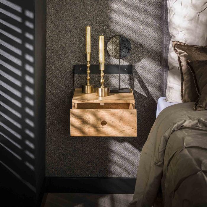 Dimehouse Set Van 2 Nachtkastjes Ceriel Acaciahout Naturel Met Lade