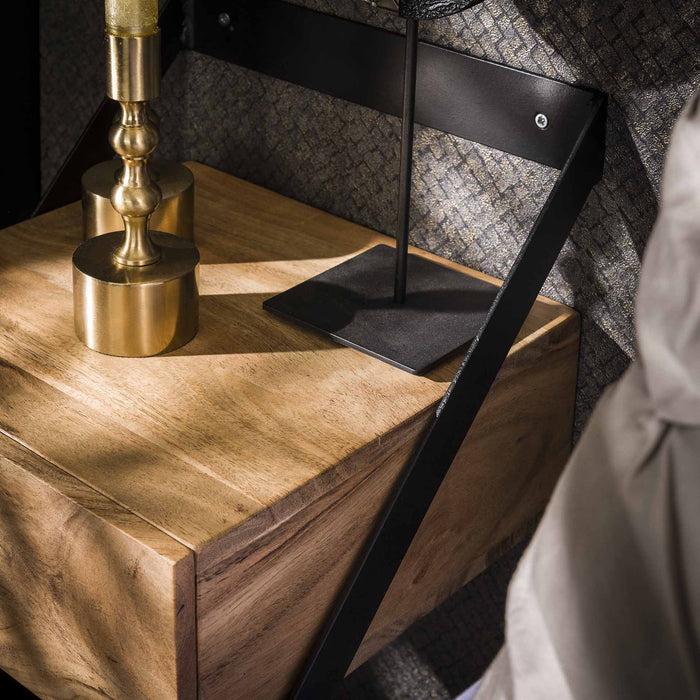 Dimehouse Set Van 2 Nachtkastjes Ceriel Acaciahout Naturel Met Lade