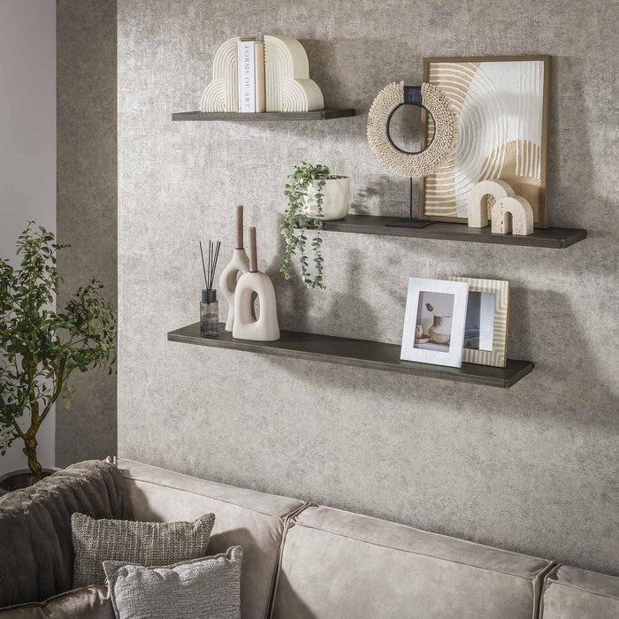 dimehouse Set van 3 wandplanken Ferre metaal antiek brons