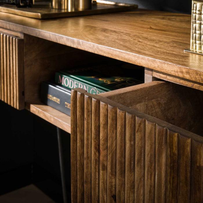 Dimehouse Sidetable Mangohout 2 Lades Maria 110x40x77 Cm