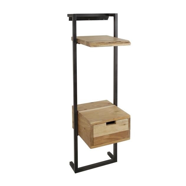 Dimehouse Smal Nachtkastje Industrieel Naomi Acaciahout 1 Lade