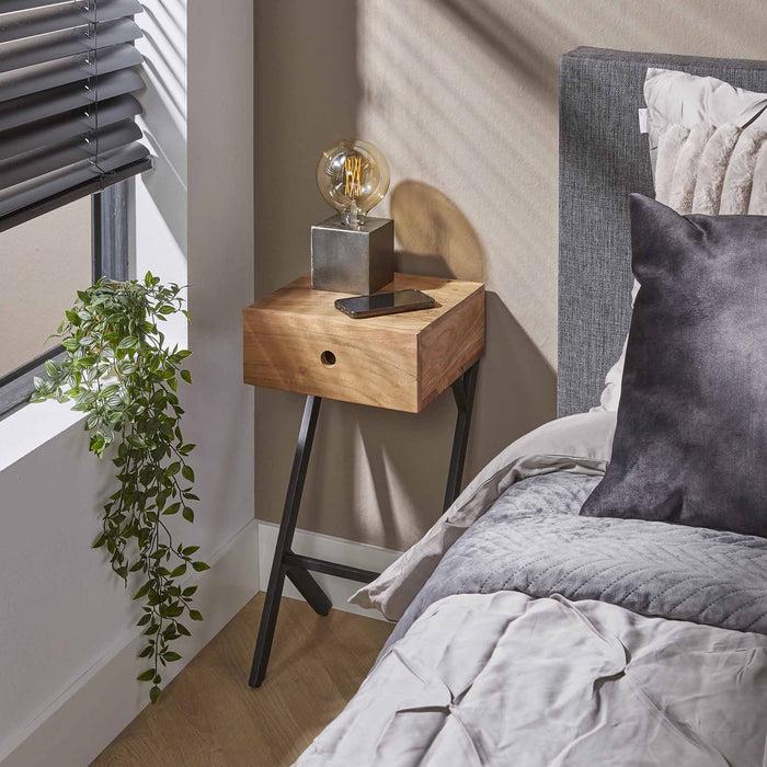 dimehouse Smal Nachtkastje Lennard Acaciahout 1 Lade