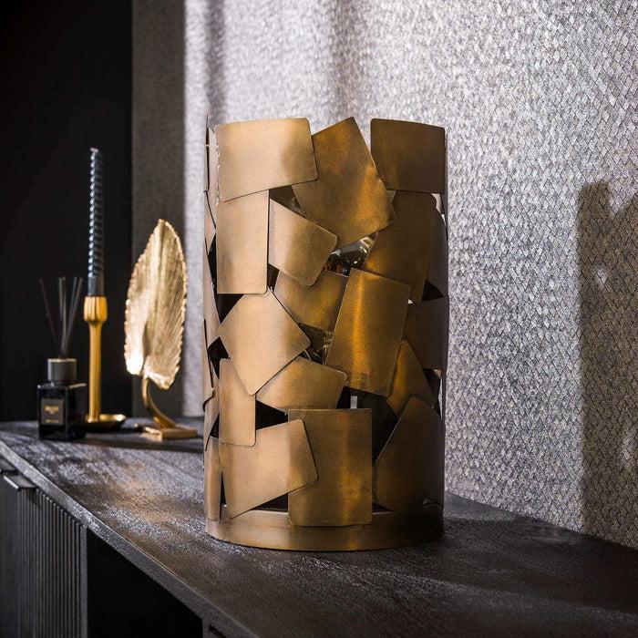 Dimehouse Tafellamp Manoa Cilinder Brons Antiek Metaal