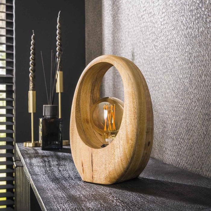 Dimehouse Tafellamp Organisch Brenn Mangohout 30 Cm