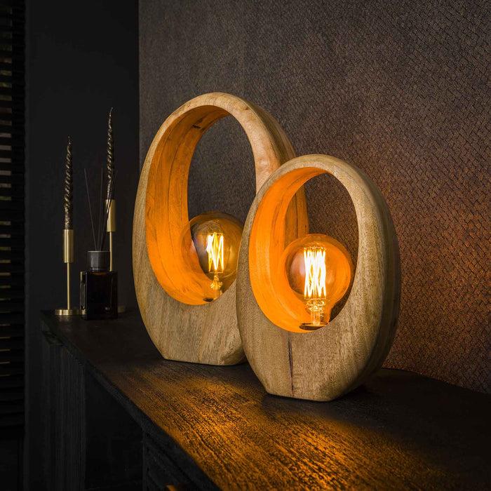 Dimehouse Tafellamp Organisch Brenn Mangohout 30 Cm