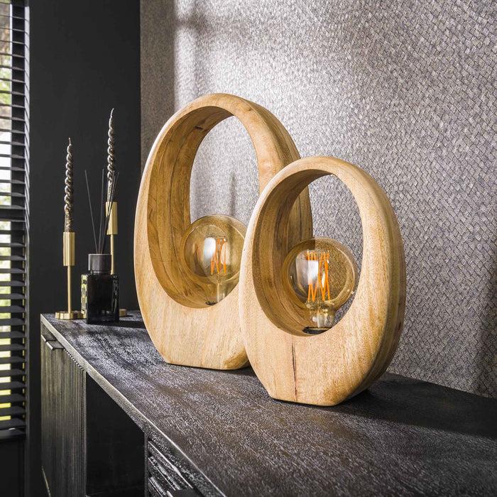 Dimehouse Tafellamp Organisch Brenn Mangohout 30 Cm