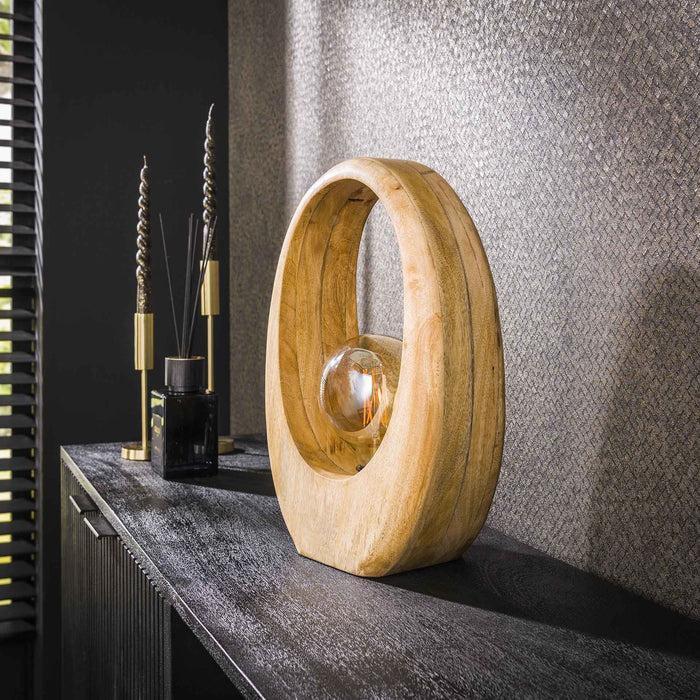 Dimehouse Tafellamp Organisch Brenn Mangohout 43 Cm