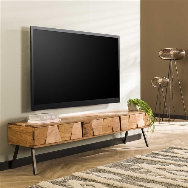 dimehouse TV Meubel Alisa Acaciahout 180x40x45 cm 3 lades