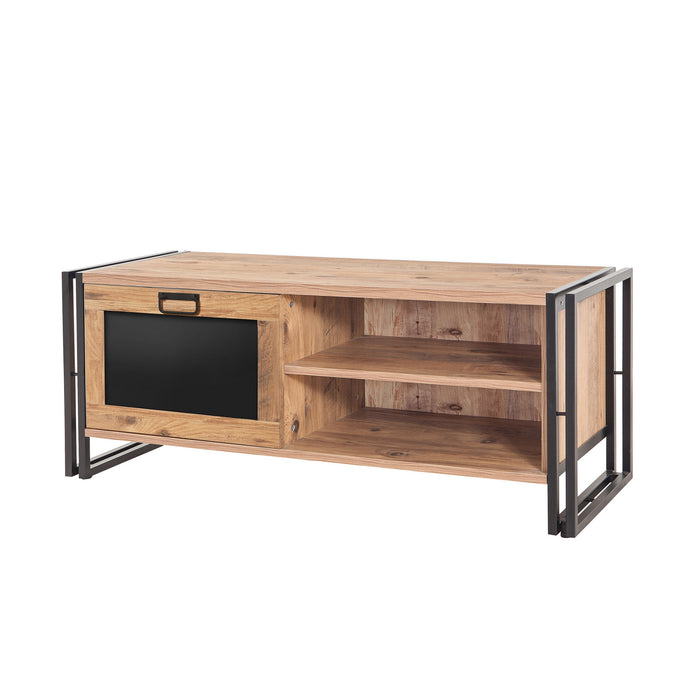 Dimehouse TV Meubel Arcas Atlantisch Dennenhout Zwart Melamine 130x50x45 Cm