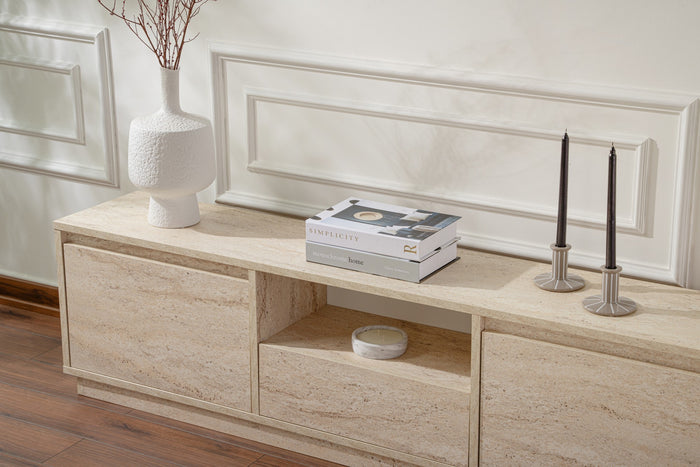 Dimehouse TV Meubel Beige Melamine Flare 42x160x29 5 Cm