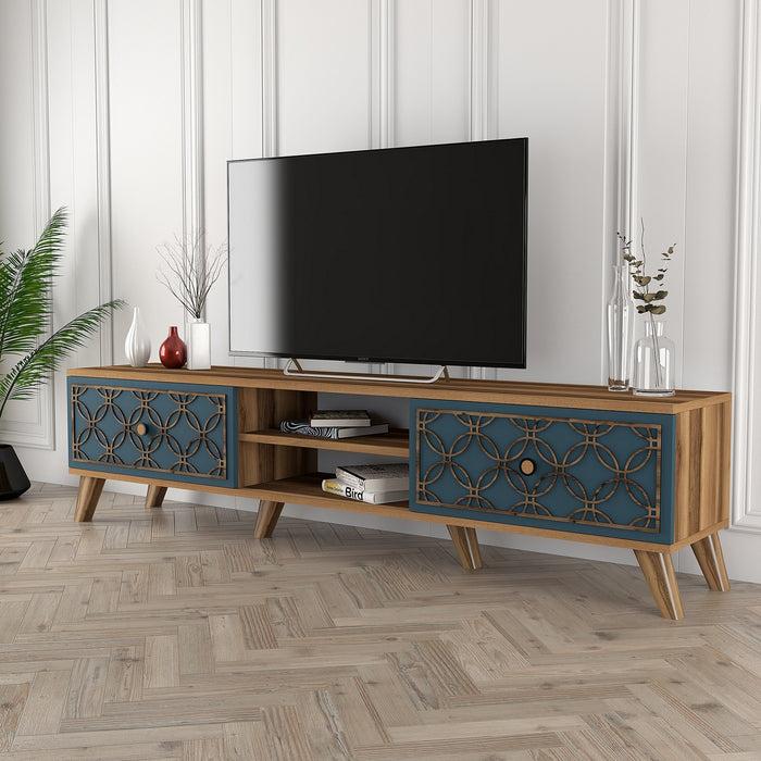 Dimehouse TV Meubel Class Walnoot Chalcedoon Melamine 180x44x35 Cm