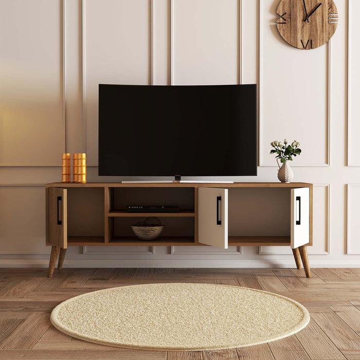 Dimehouse TV Meubel Exxen Eik Wit Melamine 150x52x34 Cm