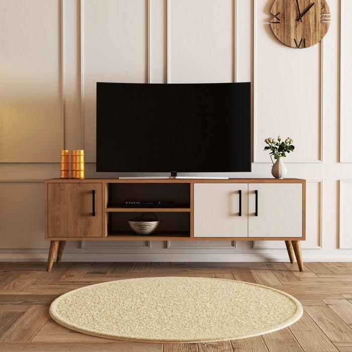 Dimehouse TV Meubel Exxen Eik Wit Melamine 150x52x34 Cm