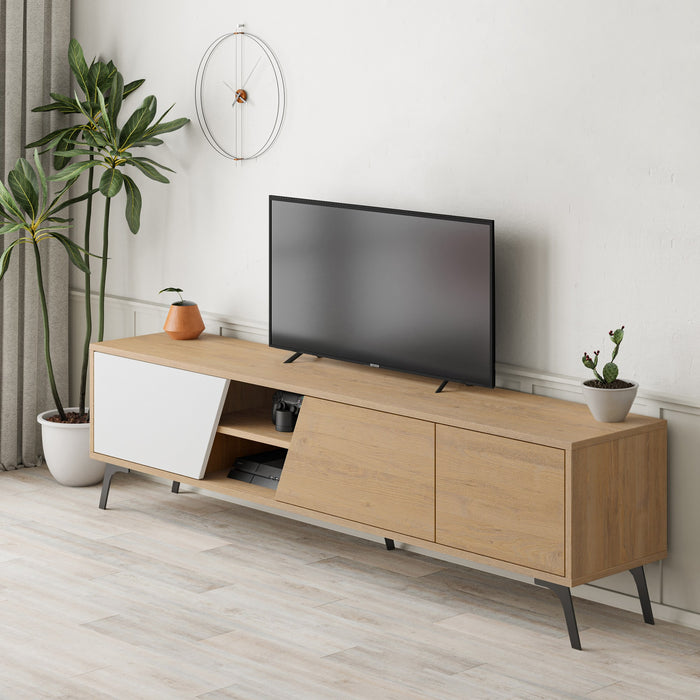 Dimehouse TV Meubel Fiona Eik Wit Melamine 180x48x35 6 Cm