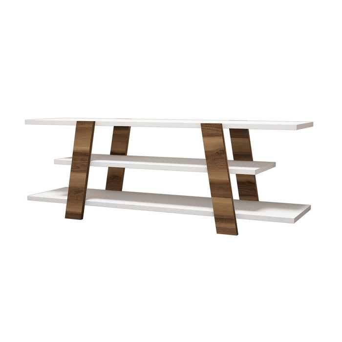 Dimehouse TV Meubel Flower Walnoot Wit Melamine 120x42x33 6 Cm