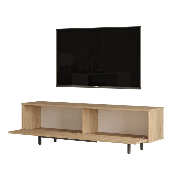 Dimehouse TV Meubel Kosmos Walnoot Eik Melamine 160x45 1x35 5 Cm