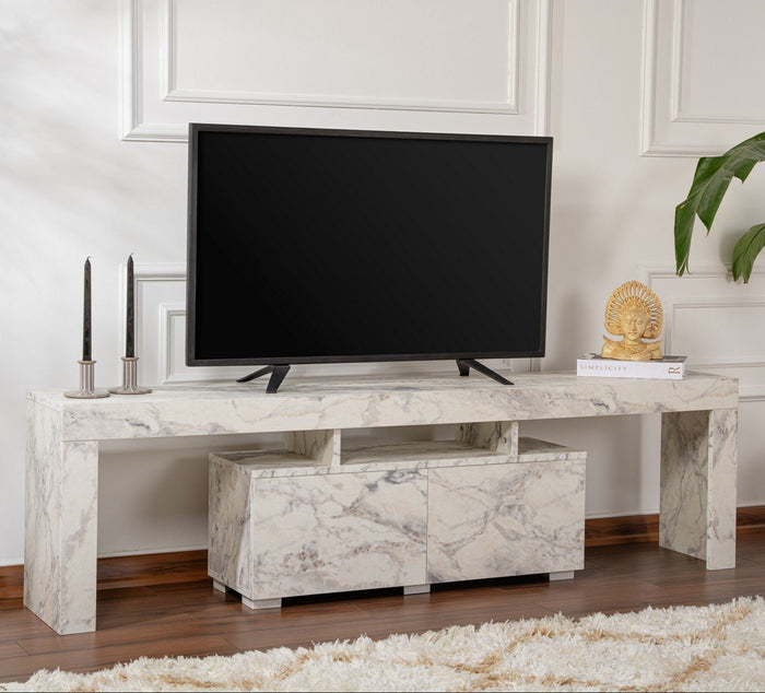 dimehouse TV Meubel Marmer Melamine Vertex 50x180x31 3 cm