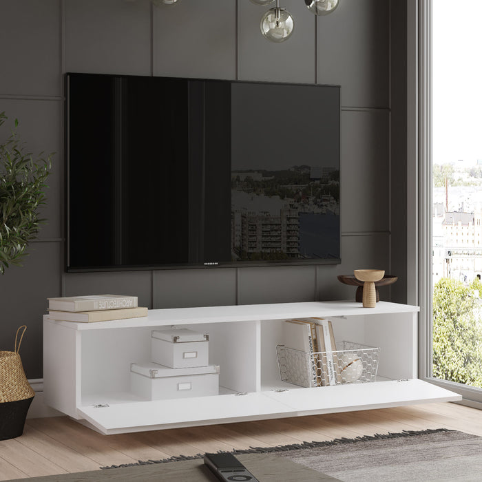 Dimehouse TV Meubel Merida Wit Melamine 140x38 2x35 5 Cm