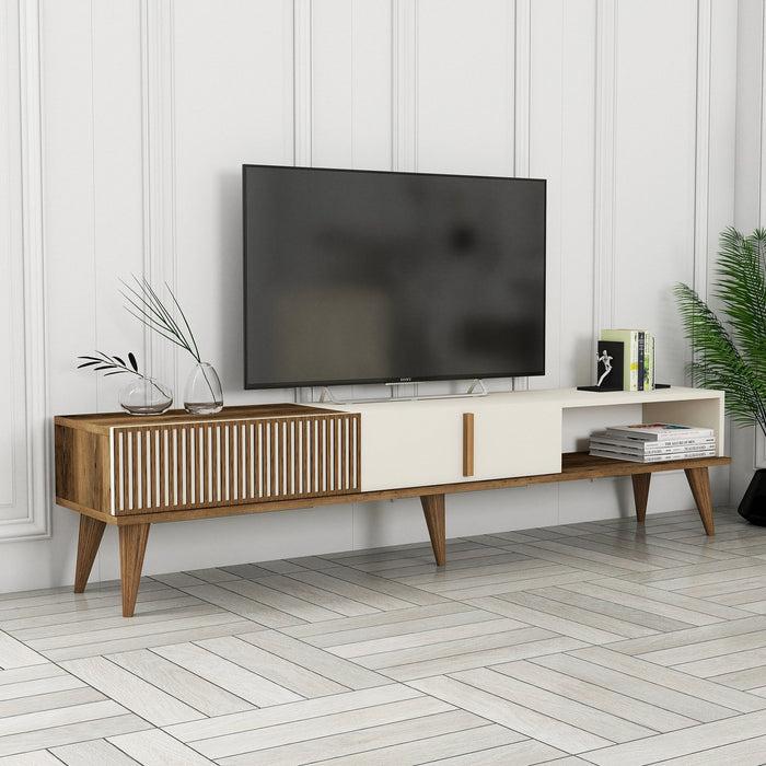 Dimehouse TV Meubel Milan Alt Walnoot Crème Melamine 180x40x35 Cm