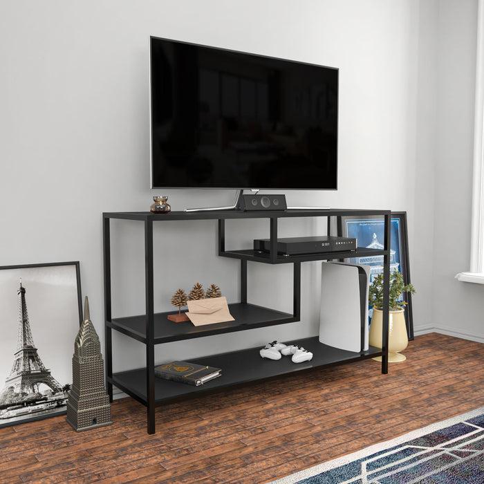Dimehouse TV Meubel Robbins Black Antraciet Zwart Melamine 120x75x39 Cm