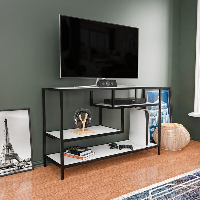 Dimehouse TV Meubel Robbins Black Zwart Wit Melamine 120x75x39 Cm