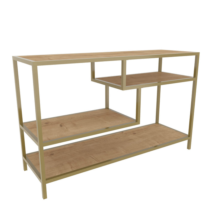 Dimehouse TV Meubel Robbins Gold Goud Eik Melamine 120x75x39 Cm