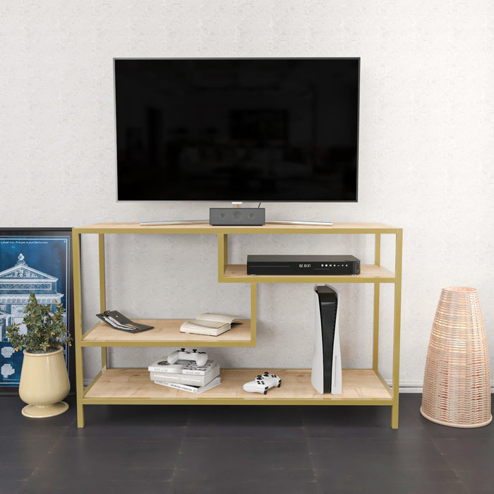 dimehouse TV Meubel Robbins Gold Goud Eik Melamine 120x75x39 cm