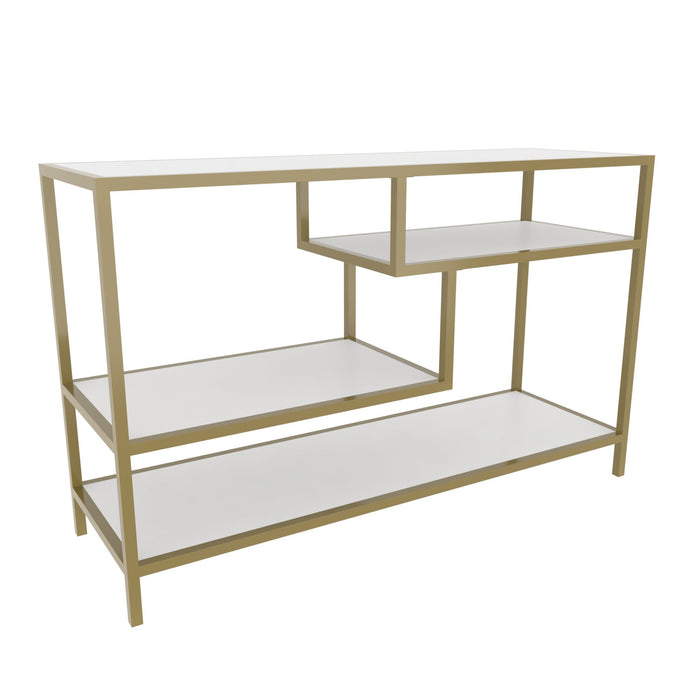 Dimehouse TV Meubel Robbins Gold Goud Wit Melamine 120x75x39 Cm
