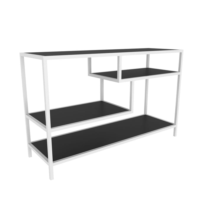 Dimehouse TV Meubel Robbins White Wit Antraciet Melamine 120x75x39 Cm