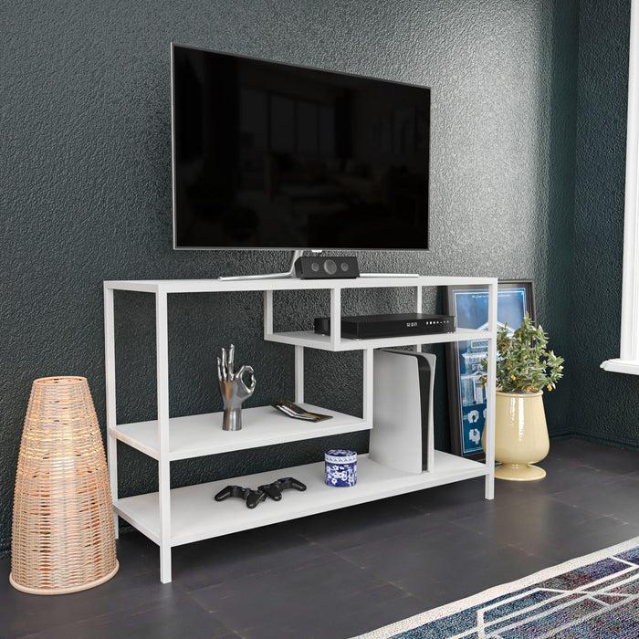 Dimehouse TV Meubel Robbins White Wit Melamine 120x75x39 Cm