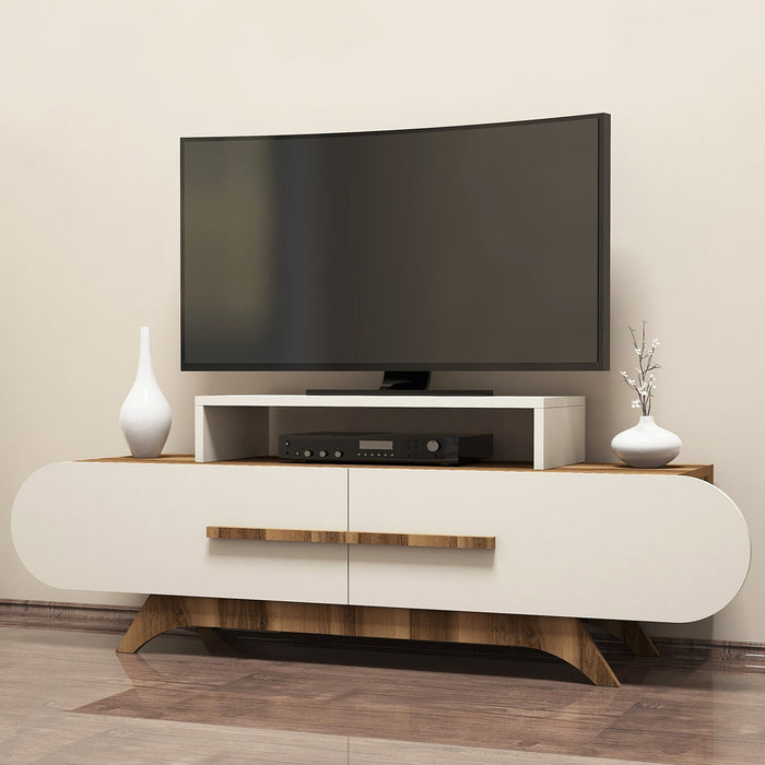 dimehouse TV Meubel Rose Walnoot Crème Melamine 145x49 8x36 8 cm