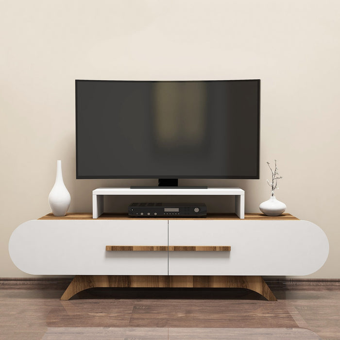 dimehouse TV Meubel Rose Walnoot Wit Melamine 145x49 8x36 8 cm
