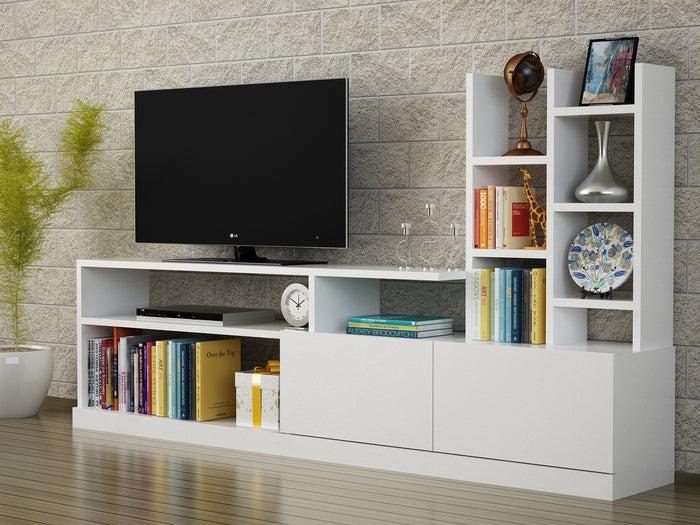 Dimehouse TV Meubel Set Dolunay Wit Melamine 164 4x91 3x25 Cm